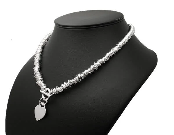 Heart charm sales toggle necklace