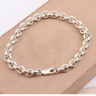 British Made 925 Sterling Silver Belcher Bracelet