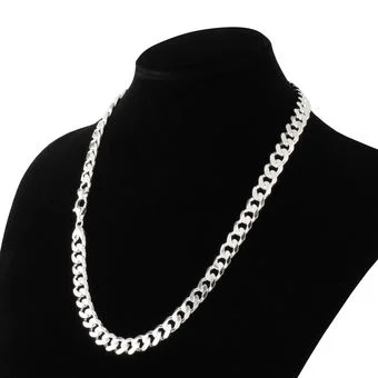 Men's 3.5mm Sterling Silver Italian Curb Chain Necklace 16 inch 18 inch 20 inch 22 inch 24 inch 30 inch