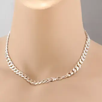 Silver Curb Chain - 9.2mm
