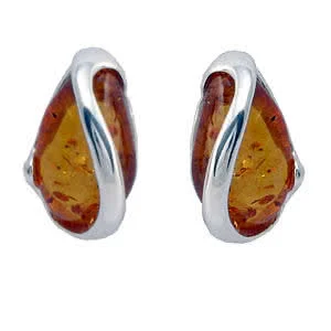 Honey Amber Pearcut Amber Earrings