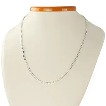 Diamond Cut Solid Sterling Silver Curb Chain 3.5mm Width