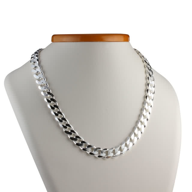 11.3mm Silver Curb Chain