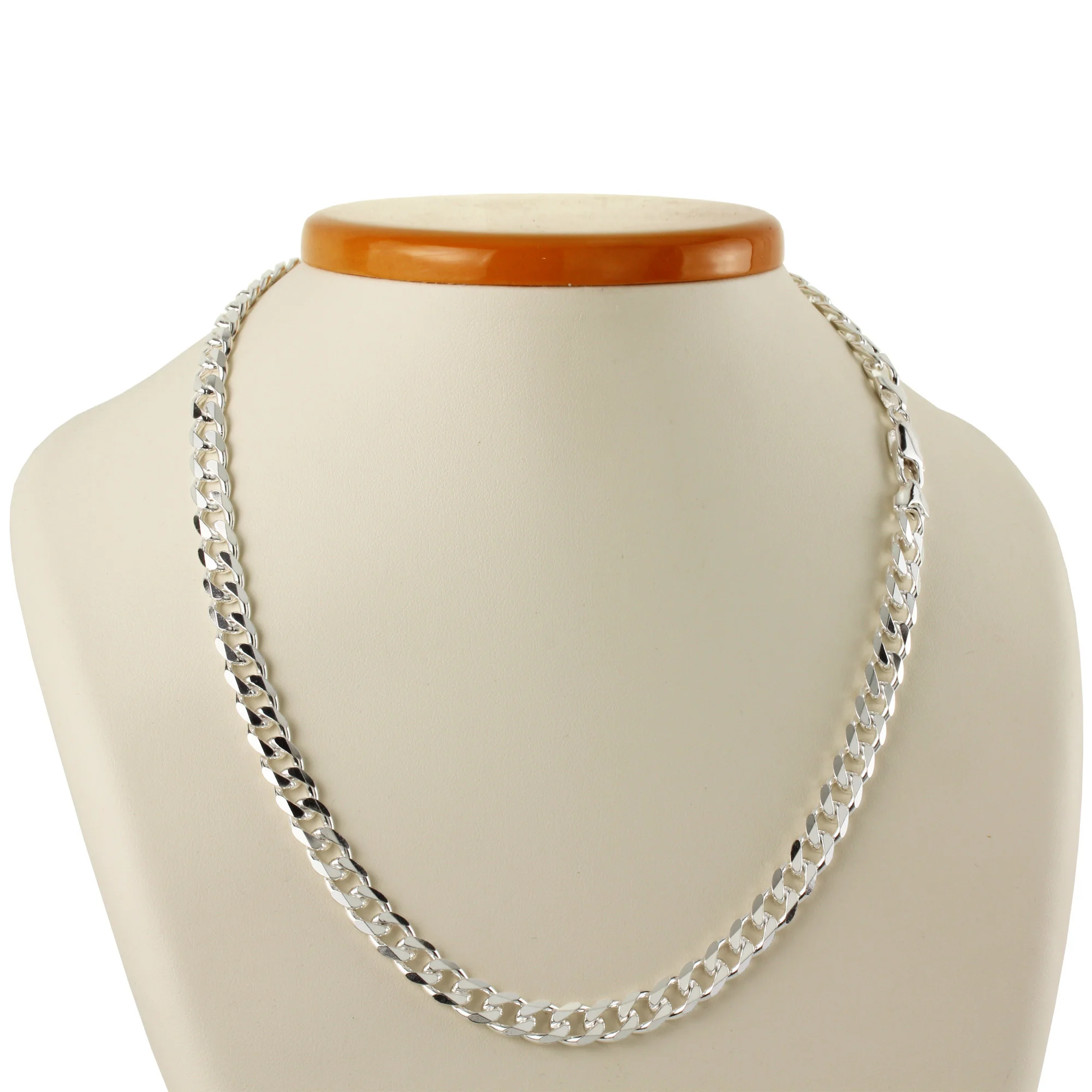 Silver Heartlock on Silver Fine Curb Chain Necklace – Marla Aaron