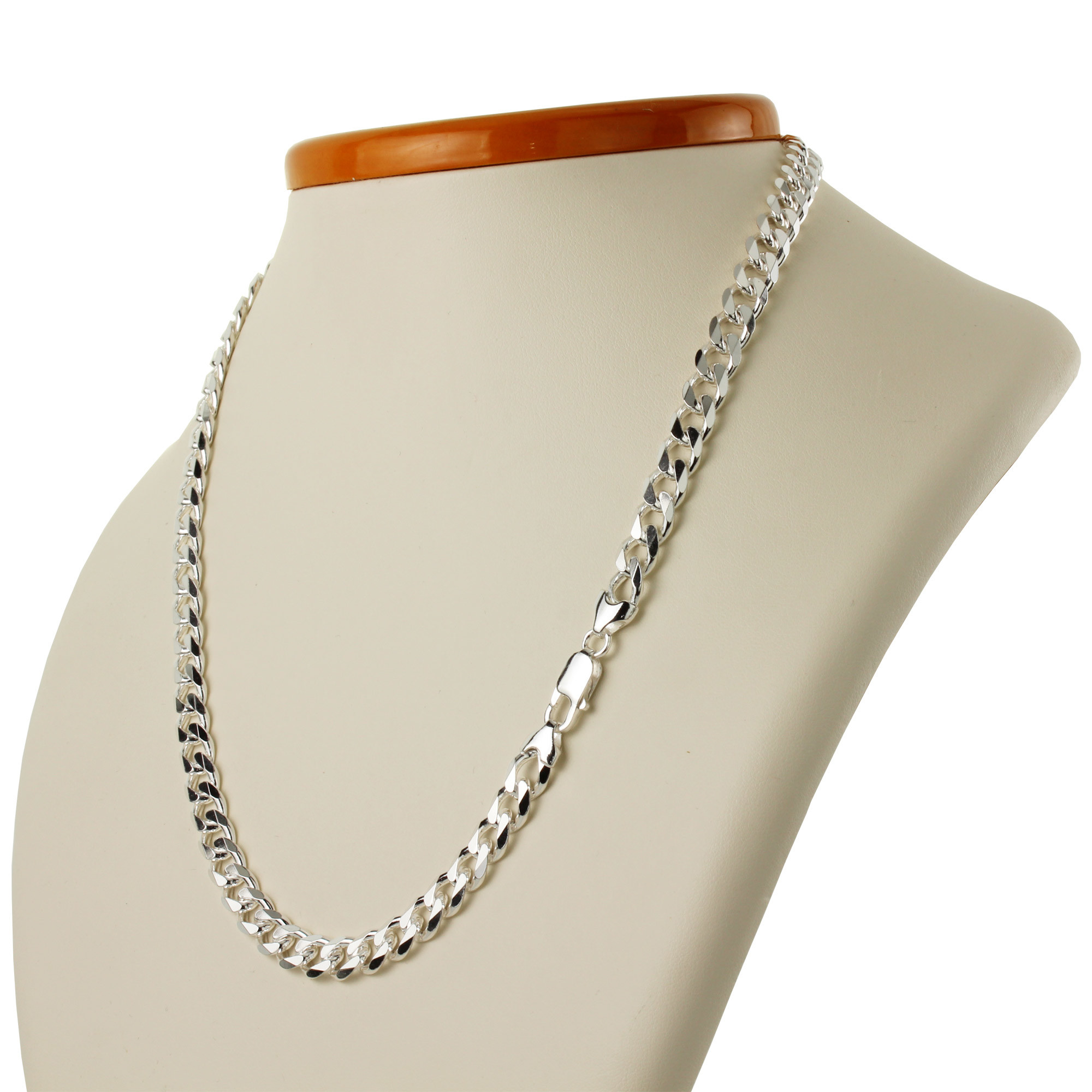 Solid Sterling Silver Men's Curb Chain 