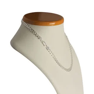 Men's 6.5mm Diamond Cut Sterling Silver Curb Chain