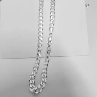 Solid 925 Sterling Silver Curb Chain