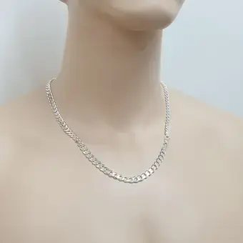 925 Sterling Silver Curb Chain 6.5mm Width