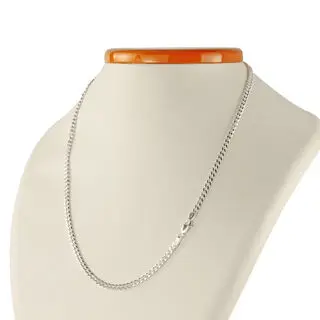 Diamond Cut Curb Chain 925 Sterling Silver