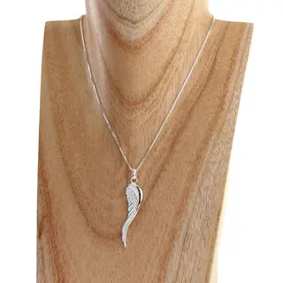 Cubic Zirconia Set Angel Wing Pendant