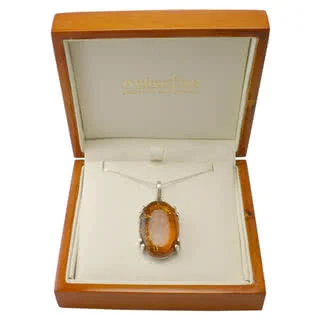 Oval Handmade Amber Pendant - Weighs 12.72 grams
