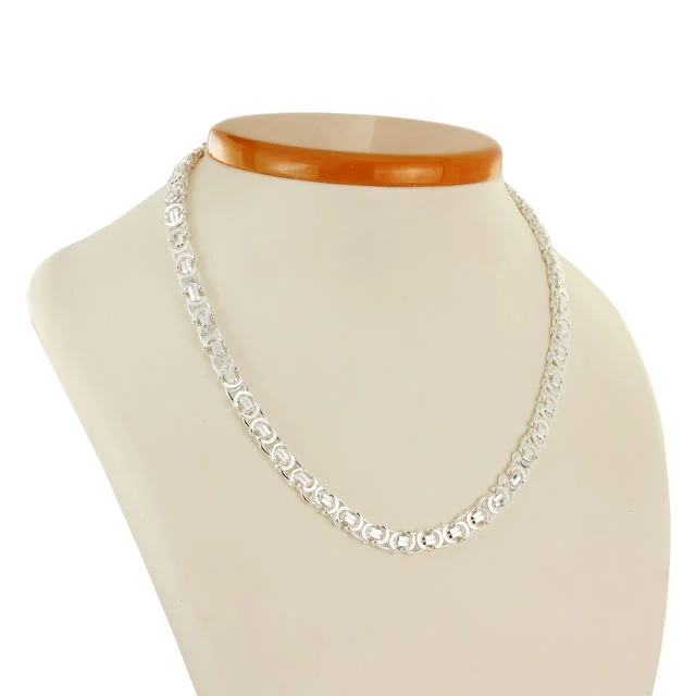 6.8mm Sterling SIlver Byzantine Chain