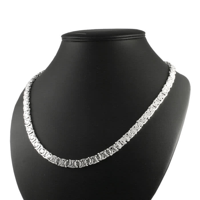 Silver Chain For Men 925 Sterling Silver Vintage Necklace For Men Engraved Six Revere