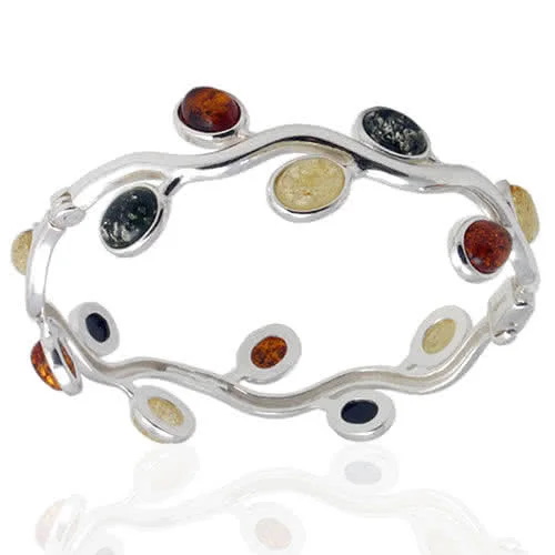 Multi Colour Amber Bangle