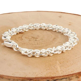 Strong Sterling Silver Byzantine Bracelet