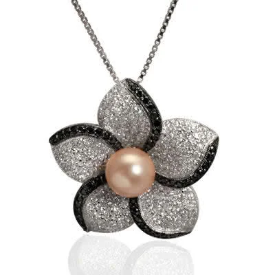 Micro Set Flower Pendant - The sparkle from the stones is beautifully eye catching