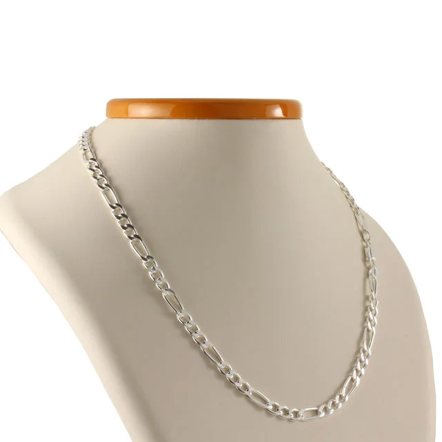 Solid Sterling Silver Figaro Chain