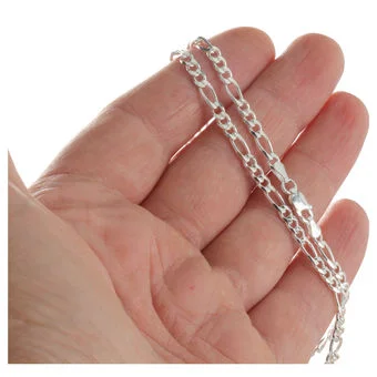 Sterling Silver Figaro Chain 3.50mm Width