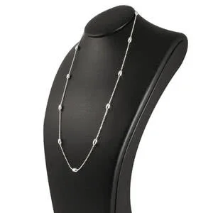 Silver Diamond Cut Sparkle Bead Necklace