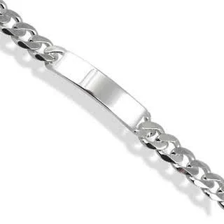 Mens Silver ID Bracelet