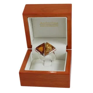 Lemon and Honey Amber Ring