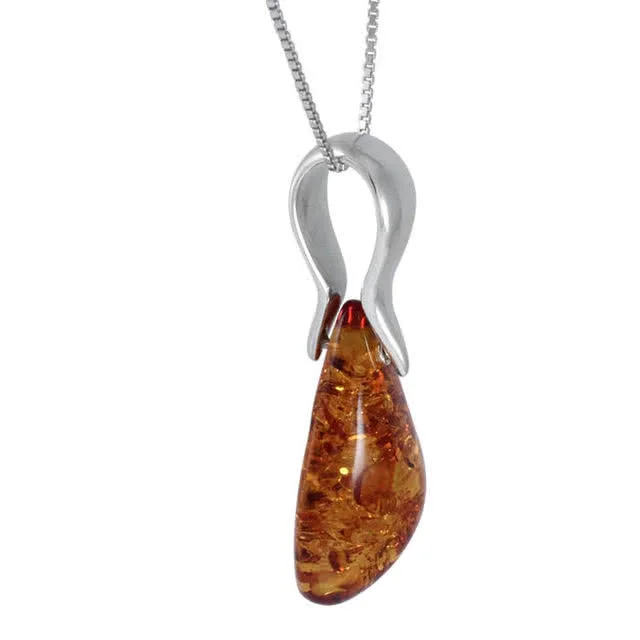 Large Bale Honey Amber Pendant