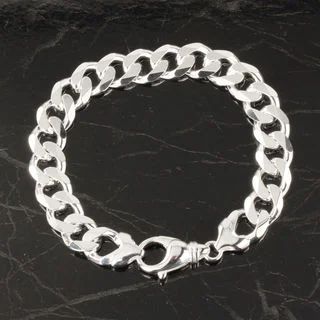 Sterling Silver 11.3mm Curb Bracelet