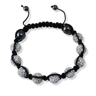 Crystal and Hematite Adjustable Bracelet