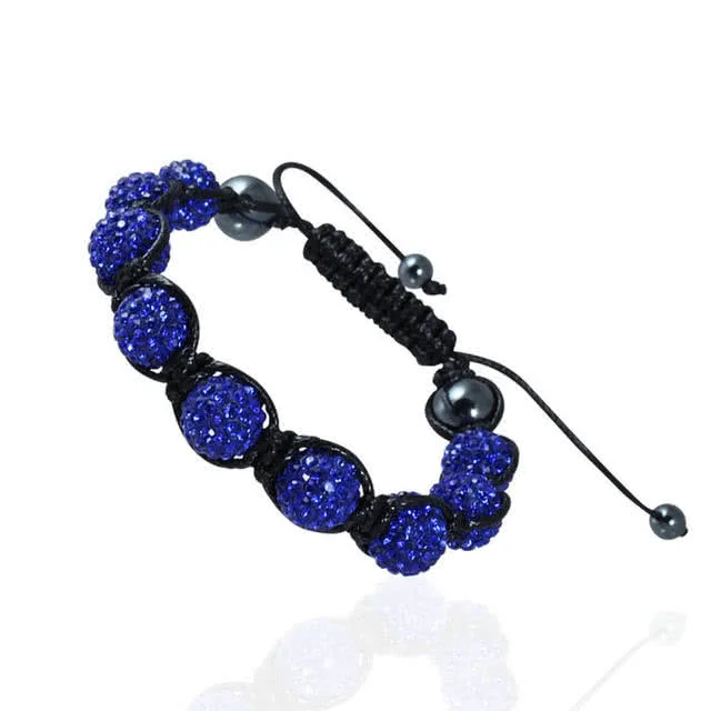 Blue Crystal and Hematite Bracelet