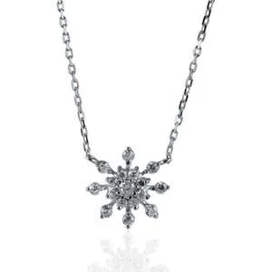 Snowflake Necklace with Cubic Zirconia