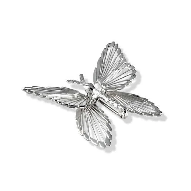 Silver Butterfly Brooch