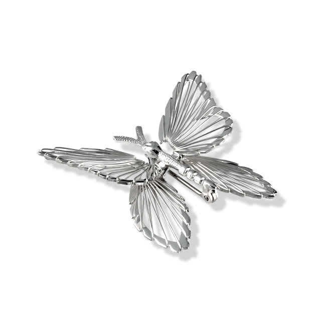 Handmade Sterling Silver Butterfly Brooch