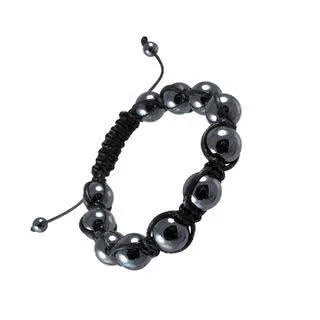 Hematite Adjustable Mens Bracelet