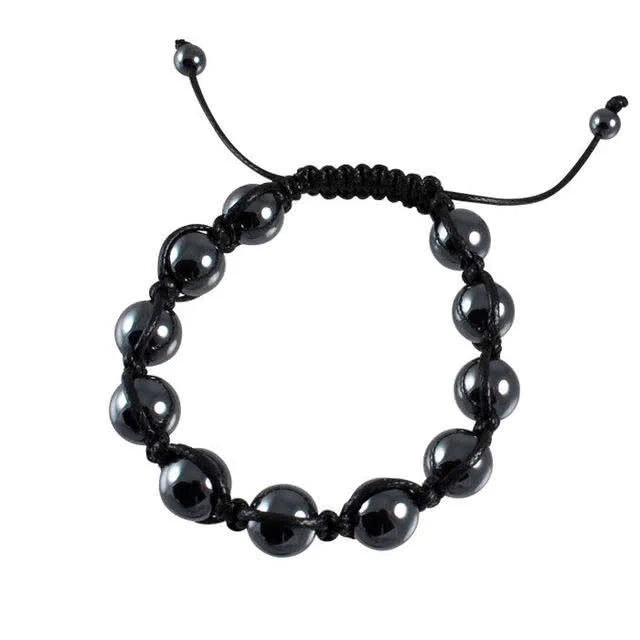 Hematite Adjustable Mens Bracelet