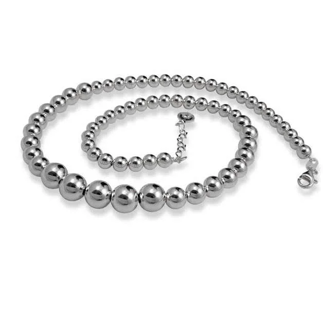 These are substantial quality necklaces. Beads measure from 4mm to 8mm