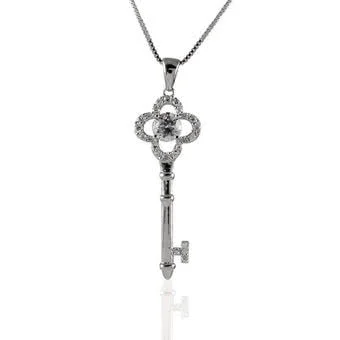 Large Silver Key Pendant