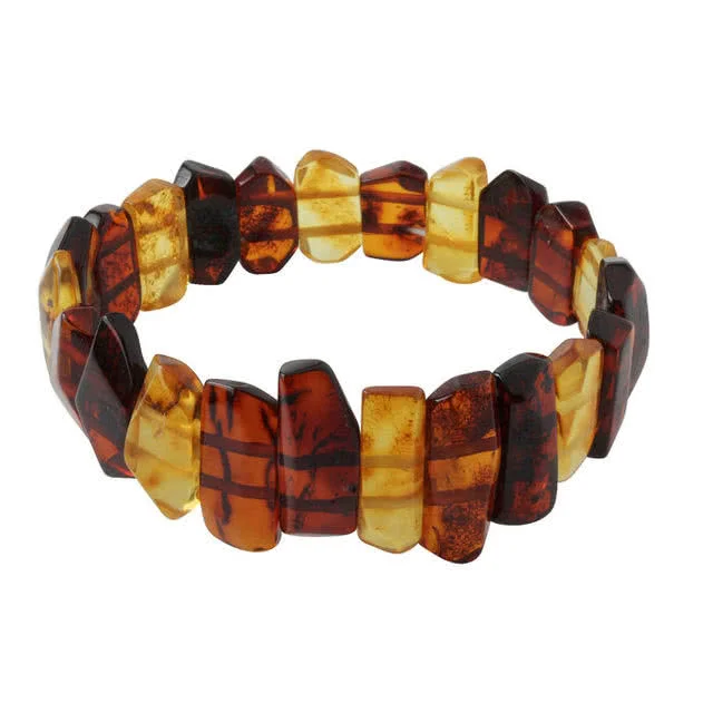 Multi Colour Baltic Amber Stretch Bangle