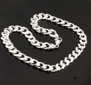 Heavy Solid Sterling Silver Curb Chain