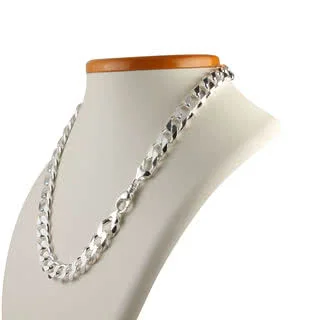 Men's Chunky Silver Curb Chain Necklace