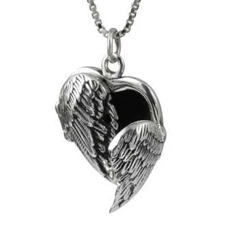 Angel Wing Opening Silver Locket