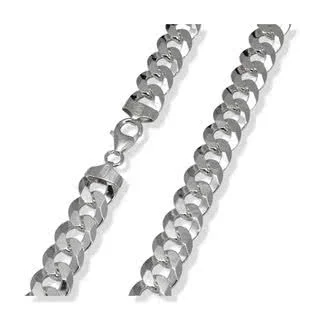 Solid sterling silver hallmarked curb chain 11.80mm