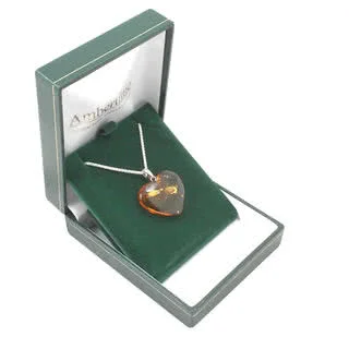 Honey Baltic Amber Heart