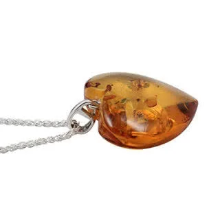 Honey Baltic Amber Heart