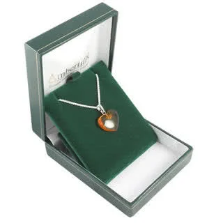 Small Honey Amber Heart