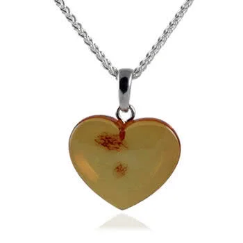 Small Honey Amber Heart