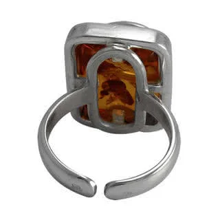 Adjustable Honey Amber Ring