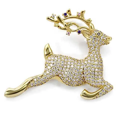 Christmas Jewellery Reindeer Brooch