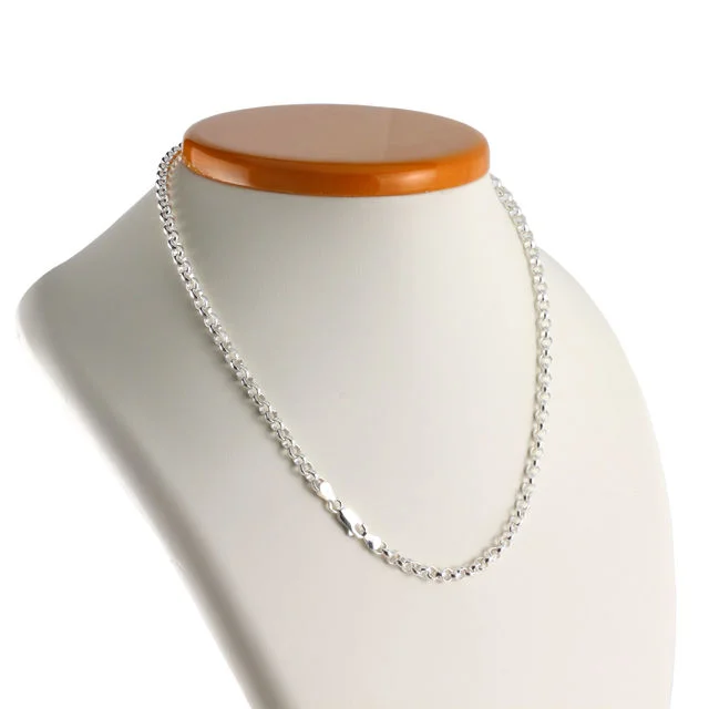 4.5mm Diameter Sterling Silver Belcher Chain