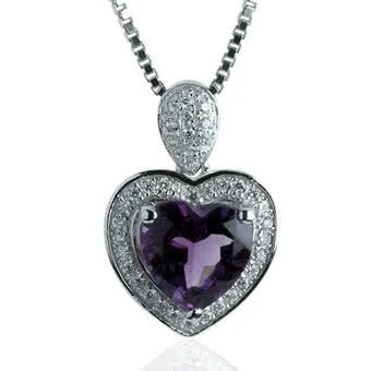 Amethyst Heart Pendant