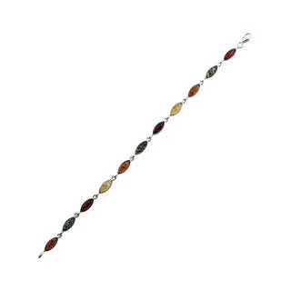 Multi Coloured  Amber Bracelet - Green, Cherry, Honey and Lemon Amber